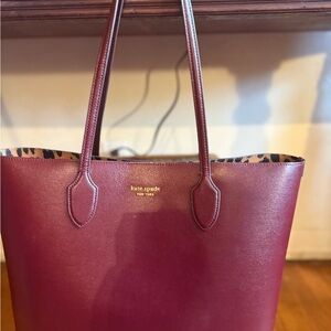 Kate Spade Burgundy Tote Bag